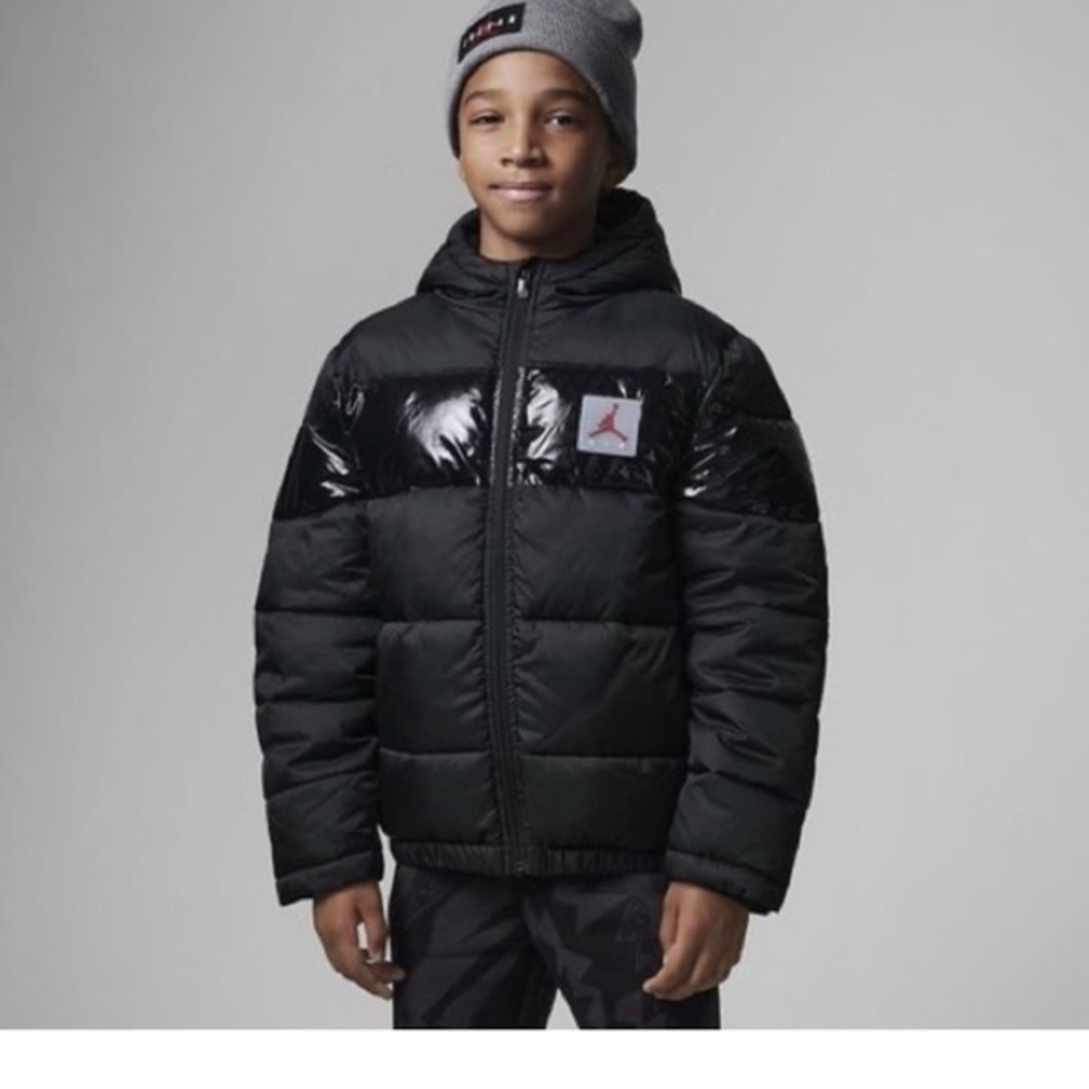 Stylish Black Kids Puffer Jacket